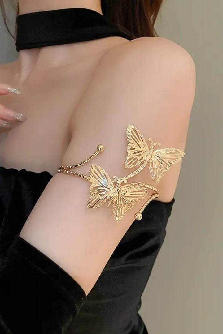 Butterfly Armlet for women Single piece Colour:- Gold Material:- Alloy Copper Anti tarnish and Anti Allergic