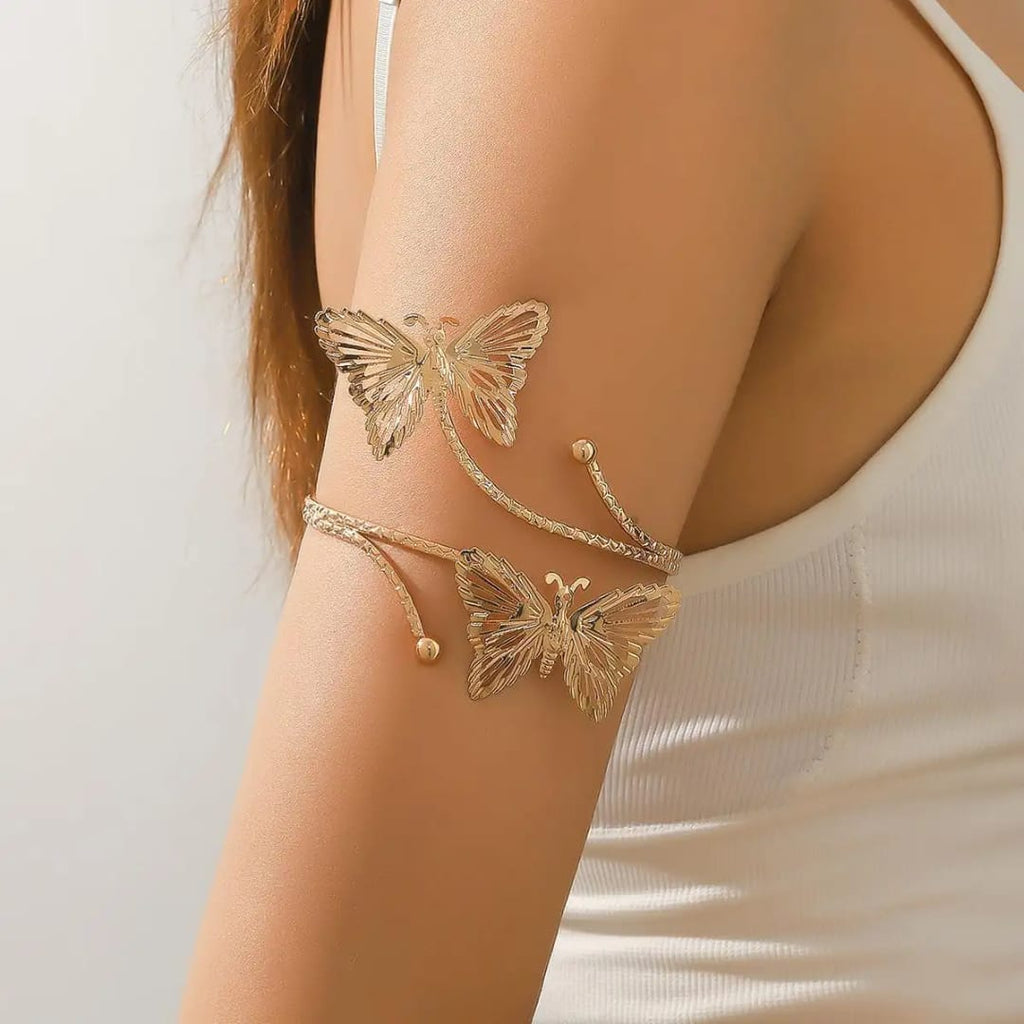 Butterfly Armlet for women Single piece Colour:- Gold Material:- Alloy Copper Anti tarnish and Anti Allergic