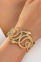 Snake bracelet for Women Colour:- Gold Material:- Stainless steel and copper mix Anti tarnish material