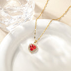 Women's luxury style Necklace Colour:- GoldMaterial:- Stainless steel+ Zircon Anti Tarnish and Anti Allergic