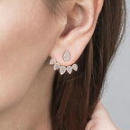 Zircon and Stone drop Earrings Material :- Rhinestones and AlloyColor :- Gold