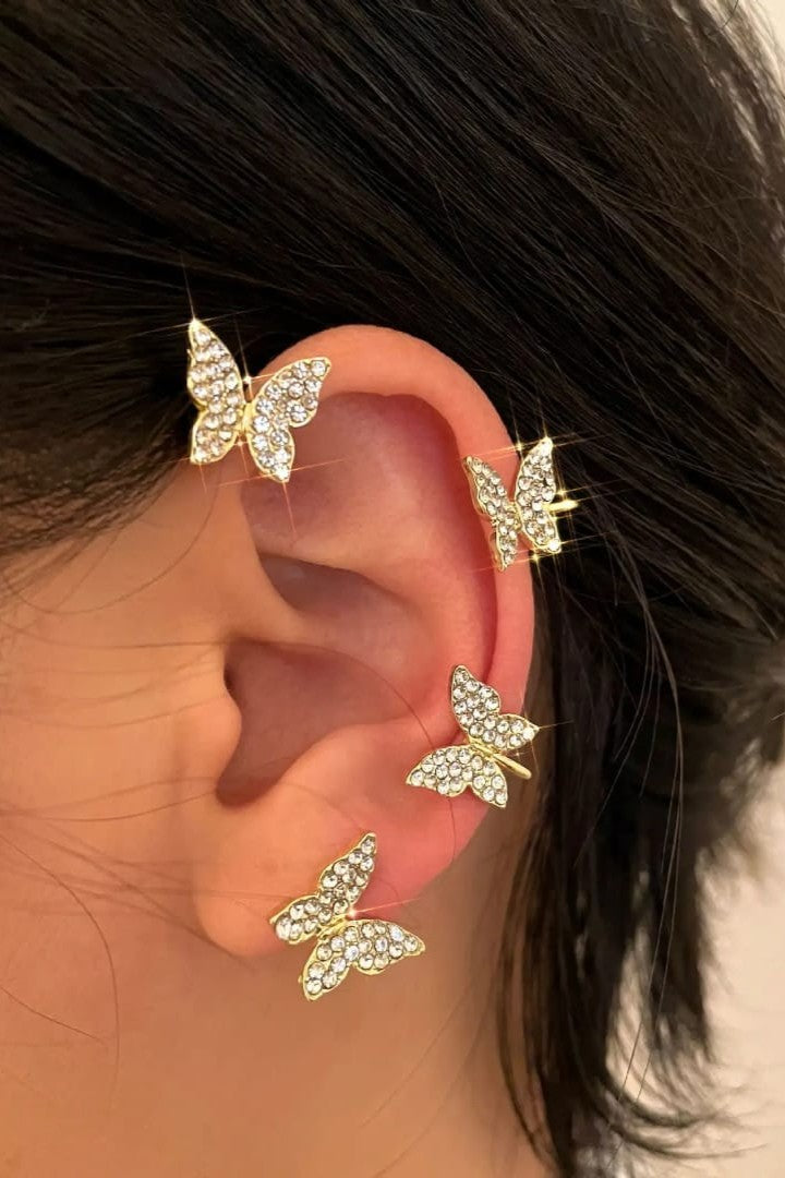 Butterfly Earcuffs for girls 1 piece = 85 rs Anti tarnish and Anti Allergic Colour:- Gold Superior Quality products