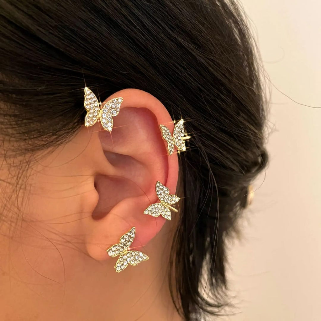 Butterfly Earcuffs for girls 1 piece = 85 rs Anti tarnish and Anti Allergic Colour:- Gold Superior Quality products