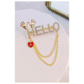 Hot selling hello style brooch Unisex style Material:- Alloy copper Anti tarnish and Anti Allergic
