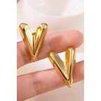 Stainless steel Earrings Hear shaped Anti Tarnish and Anti Allergic 18 k gold plating