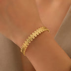 Stainless steel bracelet for women Hot selling designsAnti Tarnish and Anti allergic material 18 k gold plated with titanium material