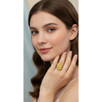 Women statement finger rings Exclusive design and trendy collection Stainless steel material Anti tarnish and Anti Allergic