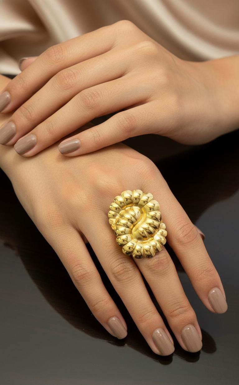 Women statement finger rings Exclusive design and trendy collection Stainless steel material Anti tarnish and Anti Allergic
