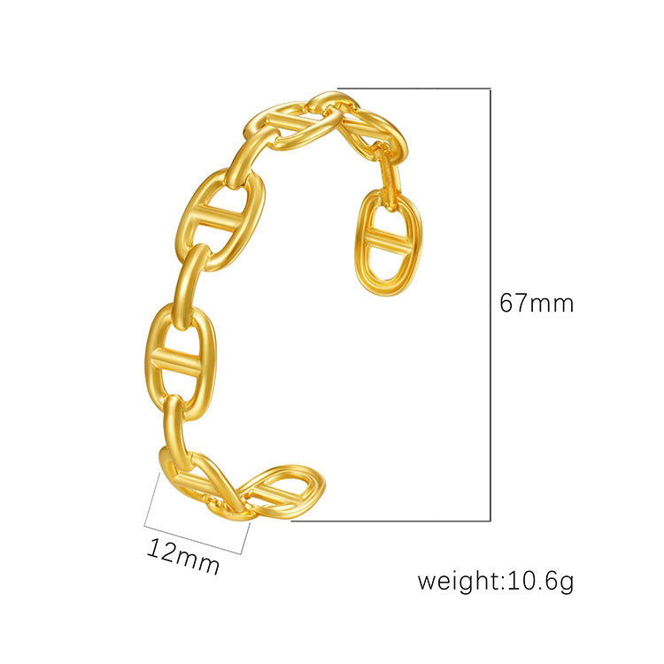 Stainless steel bracelet for women Hot selling designsAnti Tarnish and Anti allergic material 18 k gold plated with titanium material