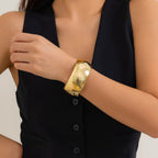 Retro style bracelet for women Big size , hot selling Colour:- Gold Material:- CCB Anti tarnish and Anti Allergic
