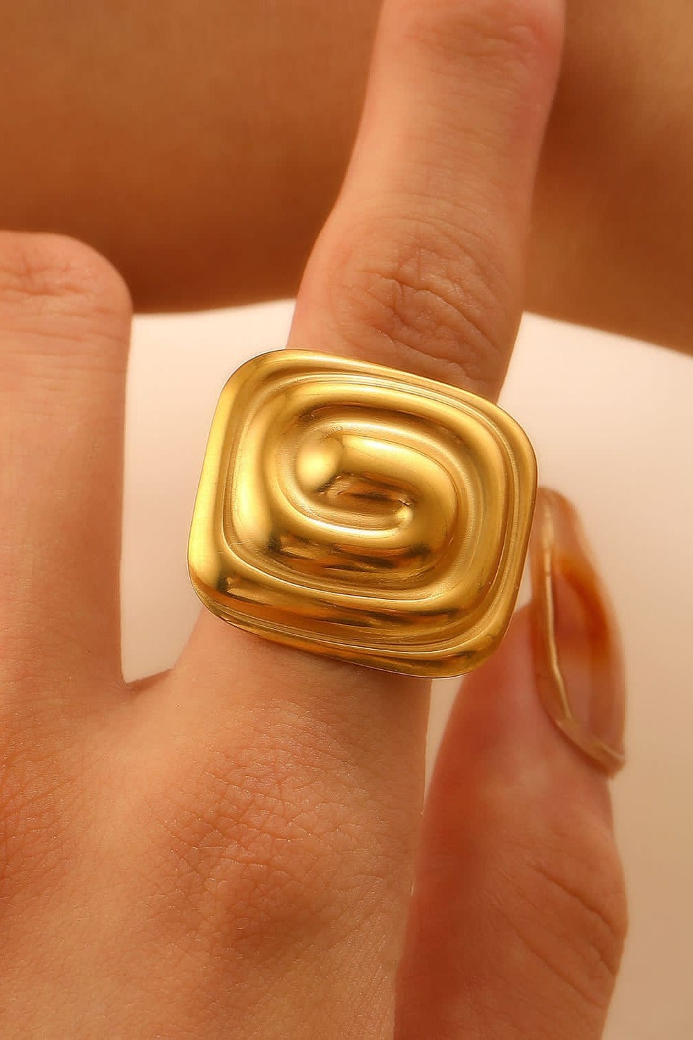 Stainless steel statement rings for women
