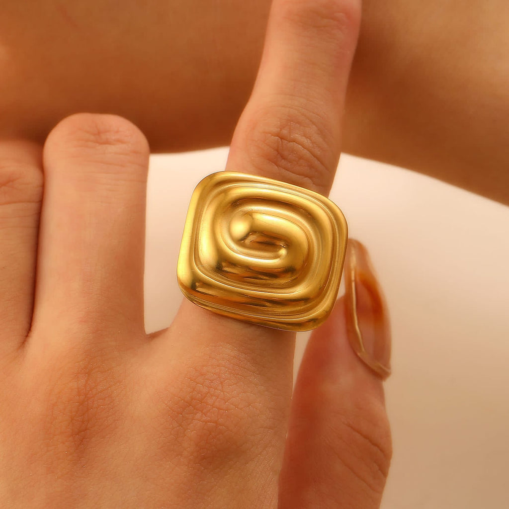 Stainless steel statement rings for women