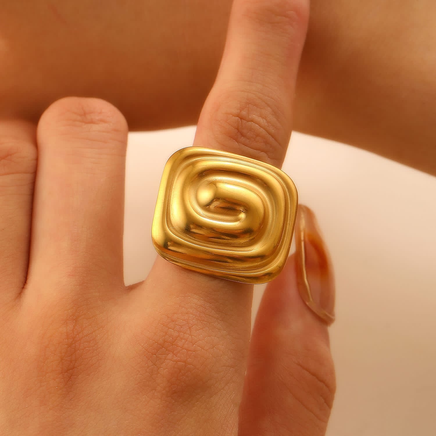 Stainless steel statement rings for women