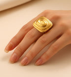 Stainless steel statement rings for women
