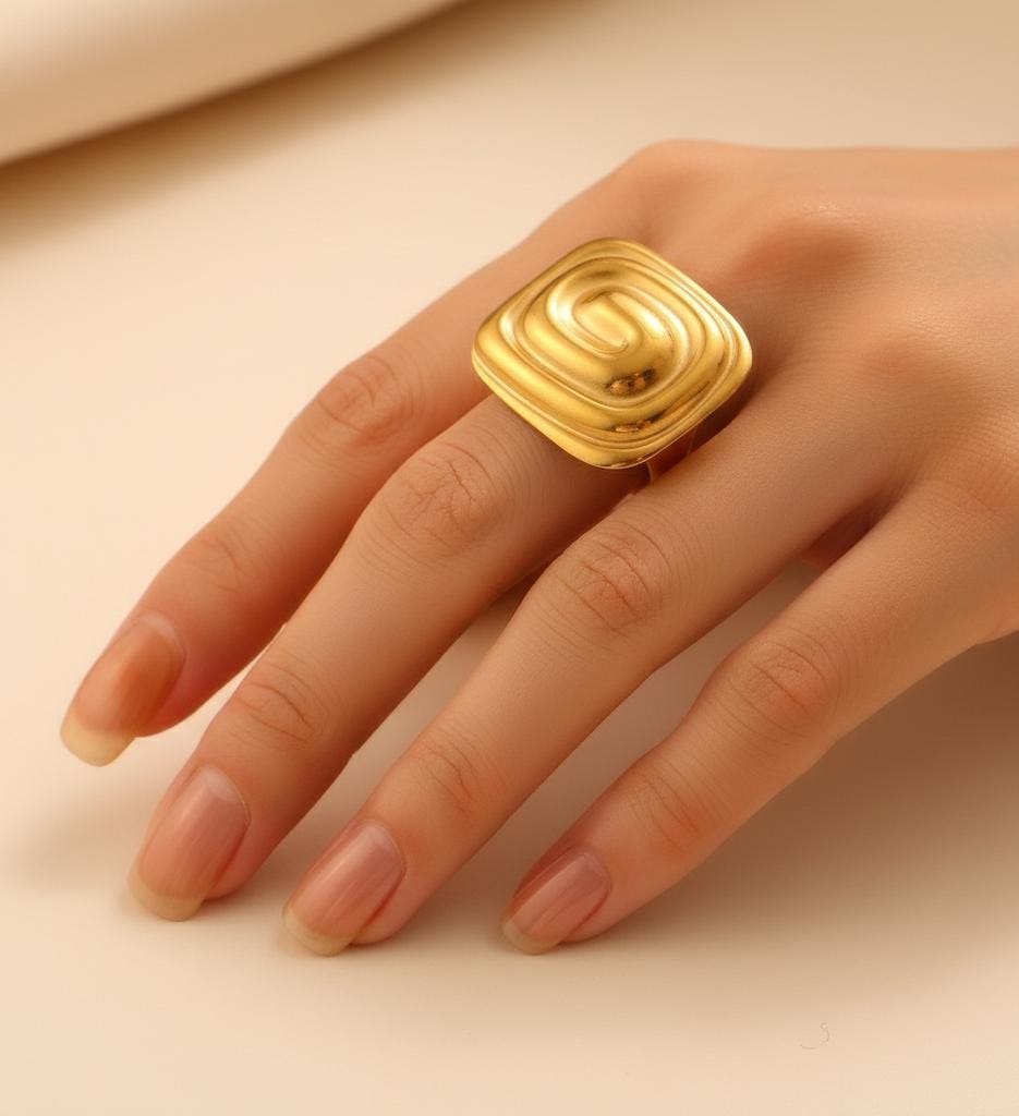 Stainless steel statement rings for women