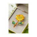 Sunflower shaped Brooch Unisex style Material:- Alloy copper Anti tarnish and Anti Allergic