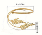 Armlets for women, double leaf shaped Anti tarnish and Anti Allergic Material:- Alloy copper