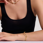 Stainless steel bracelet for women Irregular shape hot selling Anti Tarnish and Anti allergic material 18 k gold plated with titanium material