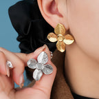 Stainless steel Flower  shape Earrings Anti tarnish and Anti Allergic 18 k gold plated Superior Quality products
