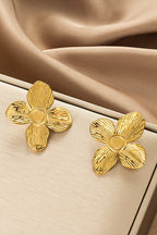 Stainless steel Flower  shape Earrings Anti tarnish and Anti Allergic 18 k gold plated Superior Quality products