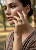 Statement finger rings for women Material:- Stainless steel Colour:- GoldAnti tarnish and Anti Allergic Superior Quality products