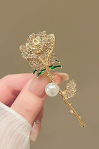Flower shape brooch Unisex style Colour:- White & gold Anti tarnish and Anti Allergic Superior Quality and big size