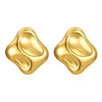 Stainless steel Earrings for women 18 k gold plated Anti tarnish and anti Allergic