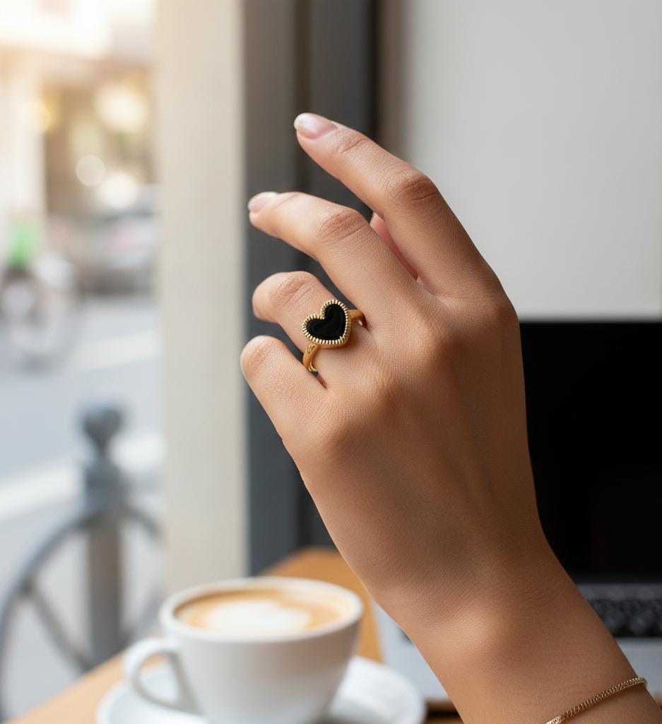 heart shaped rings