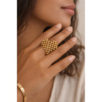 Stainless steel statement rings for women