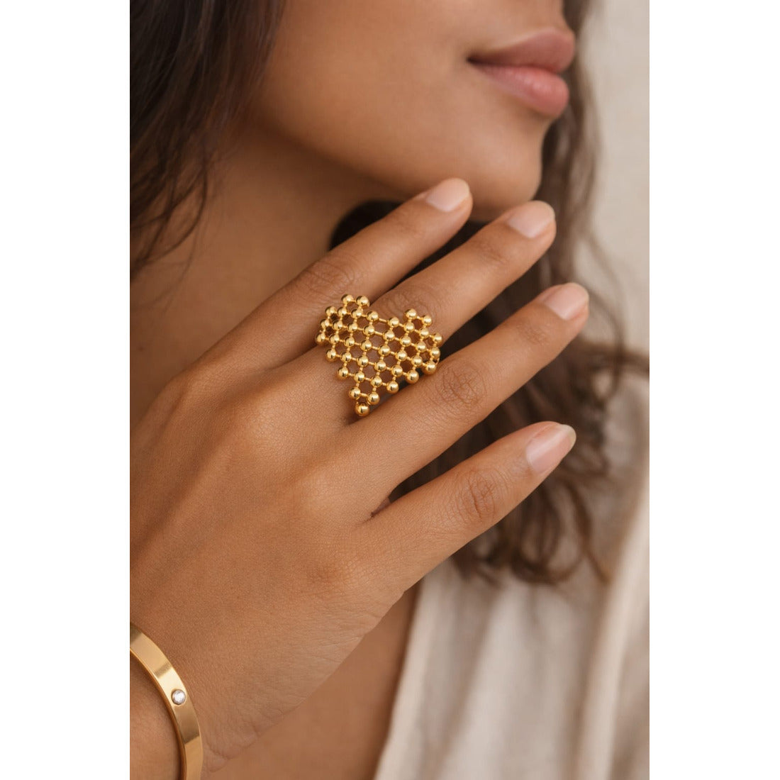 Stainless steel statement rings for women