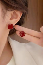 Women's hot selling ear studs Colour:- Red wine Anti tarnish and Anti Allergic Superior Quality products