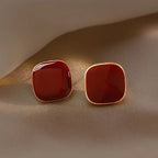 Women's hot selling ear studs Colour:- Red wine Anti tarnish and Anti Allergic Superior Quality products