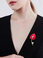 Brooches unisex style Leaf shaped