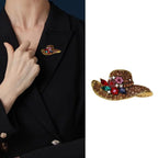 Hat shaped broochUnisex style Material:- Copper AlloyAnti Tarnish and Anti Allergic