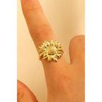 Flower shape Anti tarnish finger rings Colour:- Gold Material:- Stainless steel Superior Quality and Anti Allergic