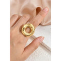 Stainless steel finger rings for women Colour:- Gold Antique piece, Anti Allergic and Anti tarnish Superior Quality