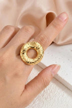 Stainless steel finger rings for women Colour:- Gold Antique piece, Anti Allergic and Anti tarnish Superior Quality