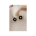 Women cute style studs Colour:- Gold + Black Material:- Alloy copper Anti Tarnish and Anti Allergic