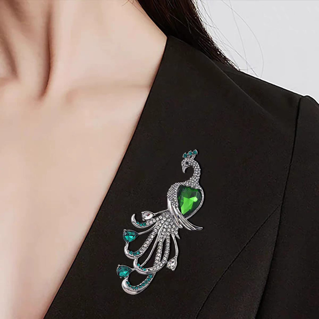 Peacock shape broochesUnisex style
