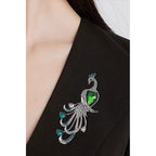 Peacock shape broochesUnisex style