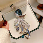 Peacock shape broochesUnisex style