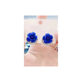 Flower shape Ear studs Material:- Stones+ Alloy Copper Colour:- Same as photo