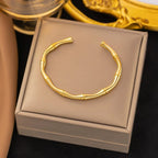 Stainless steel bamboo shaped bracelet Colour:- GoldAnti tarnished and Anti Allergic Superior Quality products