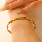 Stainless steel bamboo shaped bracelet Colour:- GoldAnti tarnished and Anti Allergic Superior Quality products