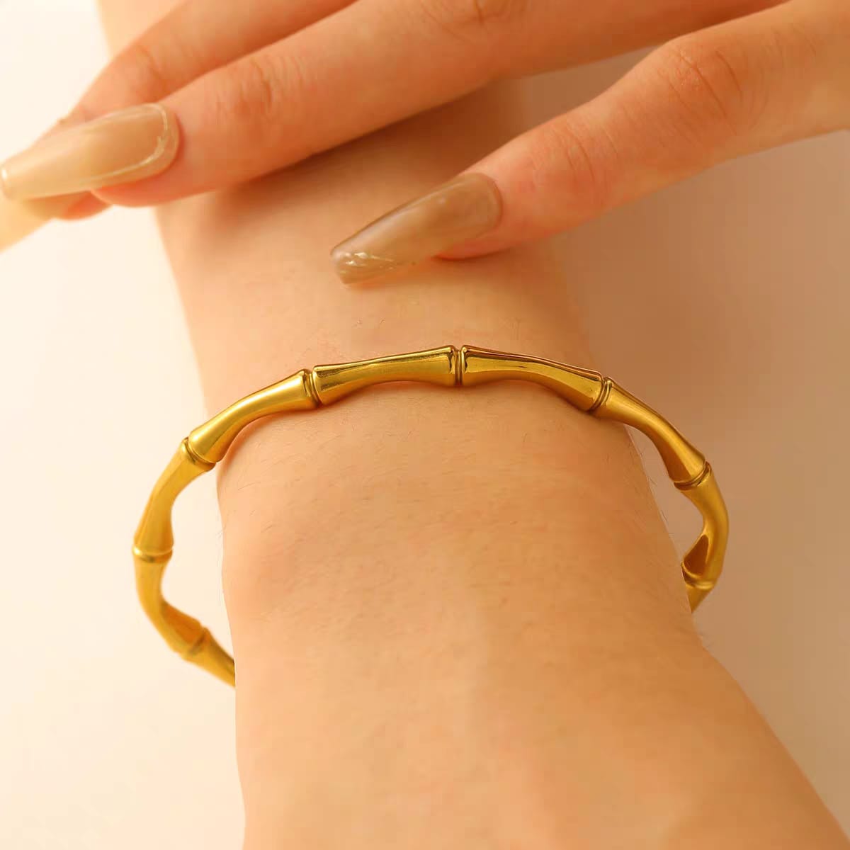 Stainless steel bamboo shaped bracelet Colour:- GoldAnti tarnished and Anti Allergic Superior Quality products