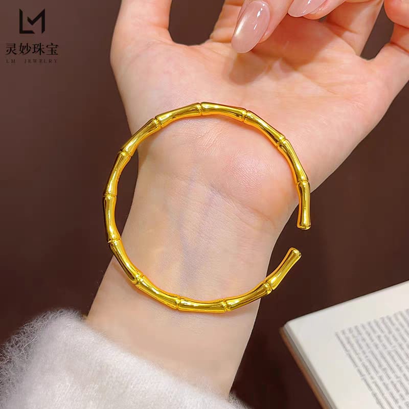 Stainless steel bamboo shaped bracelet Colour:- GoldAnti tarnished and Anti Allergic Superior Quality products
