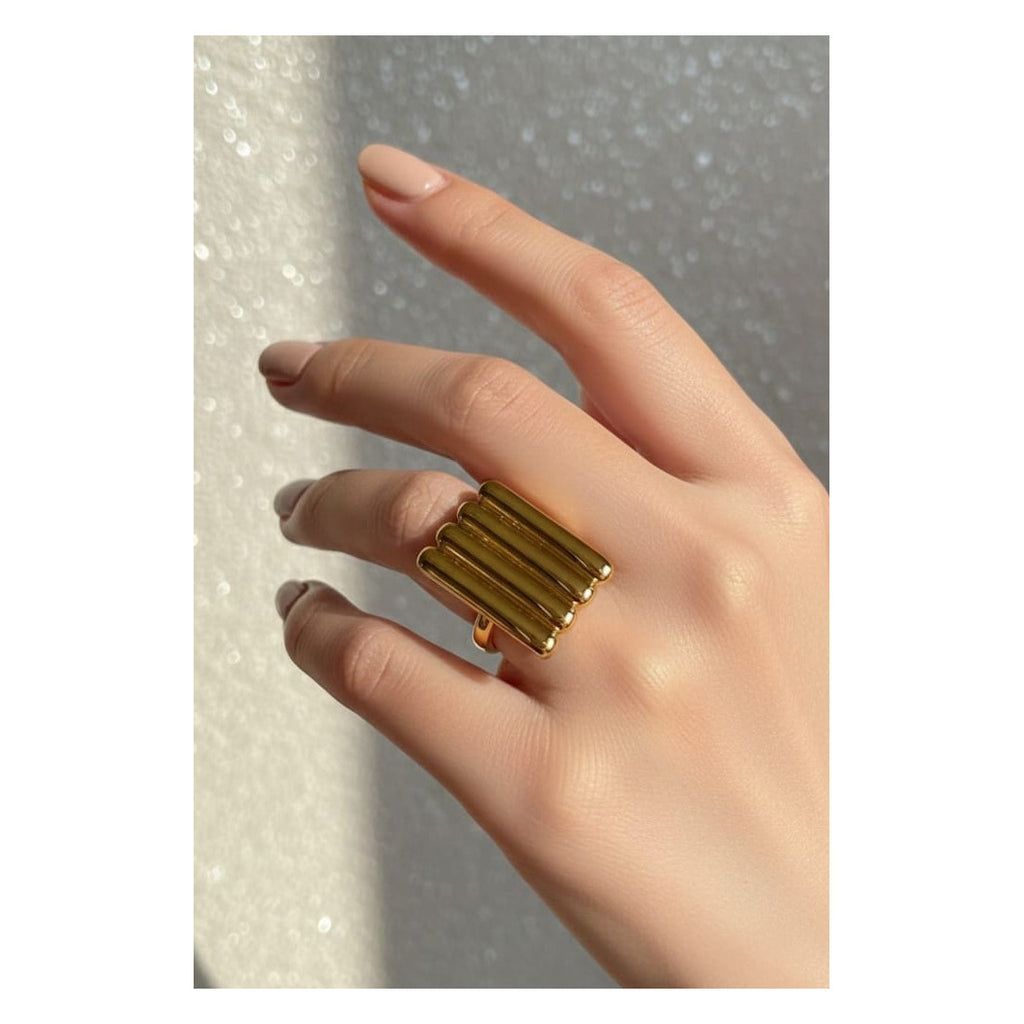 Stainless steel statement rings