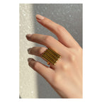 Stainless steel statement rings