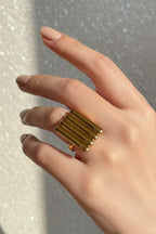 Stainless steel statement rings