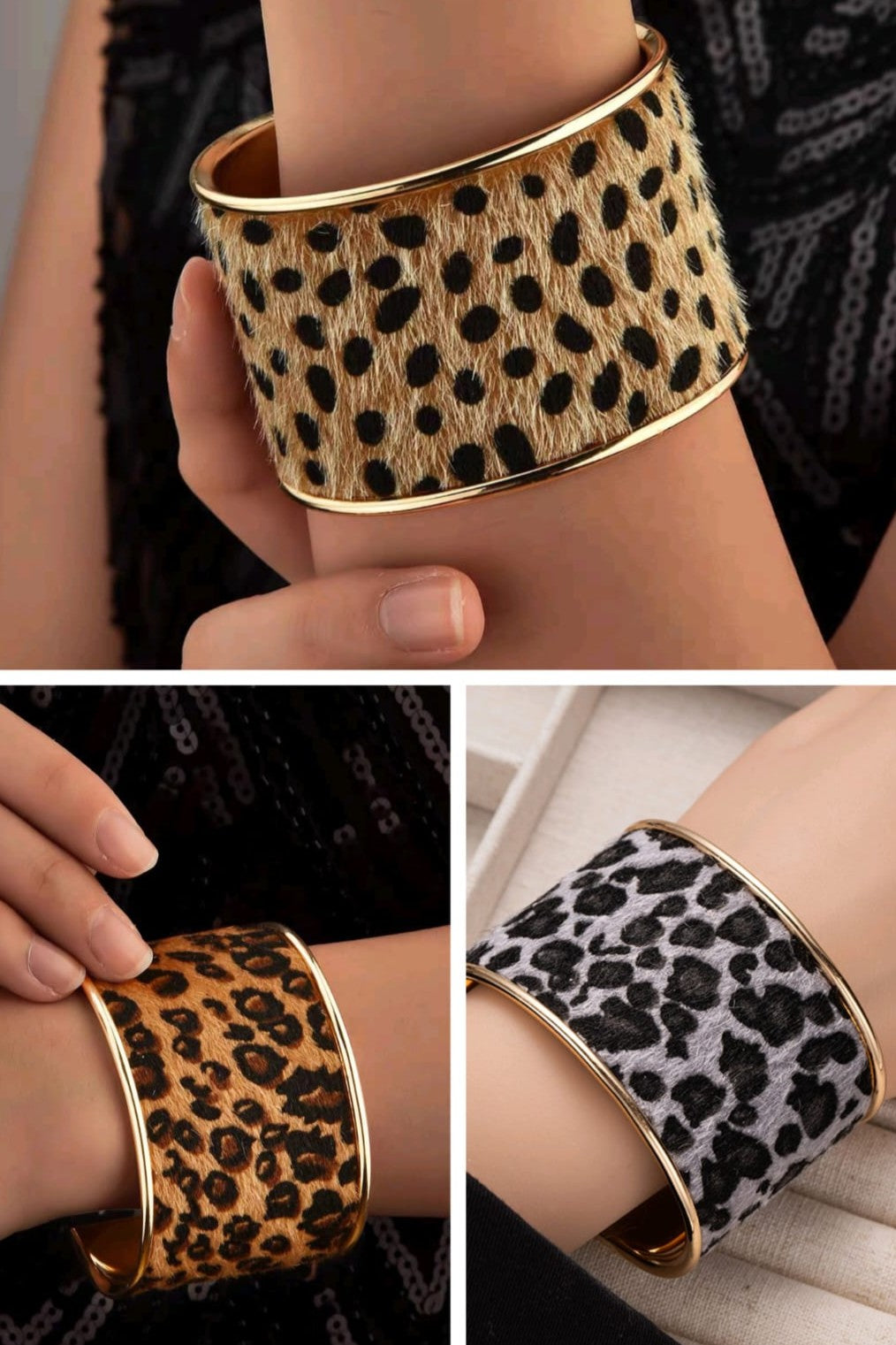 Leopard print bracelet for women